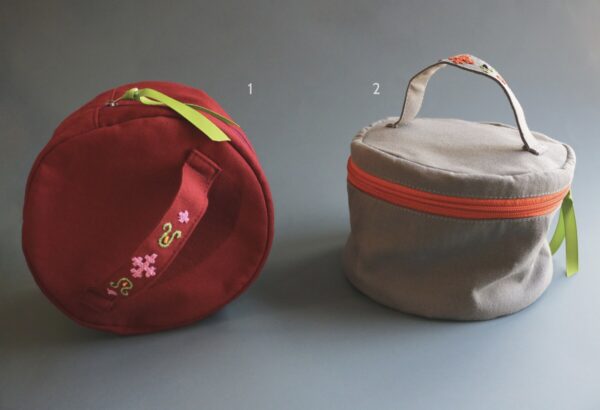 Round Makeup Bag with Armenian Embroidery